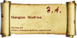 Hangos Andrea névjegykártya